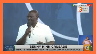 President Ruto's speech during Benny Hinn crusade at Nyayo Stadium