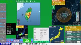 [強震モニタアーカイブ] 2022/03/31 震源地 京都府南部 最大震度4