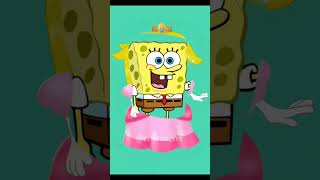 Spongebob Transformation into Princess Peach #spongebobsquarepants #peaches #mariobros #art #drawing
