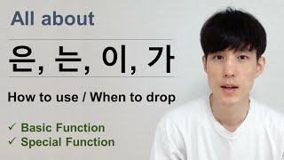 All about 은는이가: How to use, when to drop (Basic/Special functions)