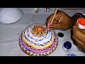 how to paint clay pottery মাটির সরা পেইন্টিং 2022 very easy process