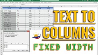 Excel How to Apply Text to Columns (Fixed Width)
