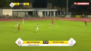 Lukas Podolski First Goal for Galatasaray | Galatasaray 2 - 0 Celta Vigo |