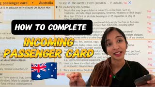 INCOMING PASSENGER CARD AUSTRALIA | IMMIGRATION AND CUSTOMS | AIRPORT SECURITY | MALAYALAM