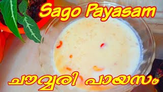 Sago Payasam | ചൗവരി പായസം | Sabudhana Kheer | Javvarisi Payasam | 5 Minutes Dessert