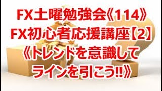 FX土曜勉強会《114》FX初心者応援講座【2】《トレンドを意識してラインを引こう‼》