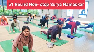 51 Round Non- stop Surya namaskar|| Yoga hard challenge|| Evening Yoga || Yogi Nutendra is live