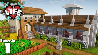 X Life : Episode 1 : Building Our Starter House! Minecraft Survival Let's Play