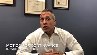 Motion For Continuance