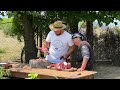 a stunning day in the village caucasian grandma is cooking tandoor bread beef in tandoor recipe