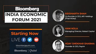 Vani Kola, Vijay Shekhar Sharma & Siddharth Shah At Bloomberg India Economic Forum 2021