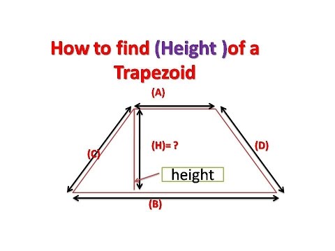 How to find (Height) of a Trapezoid How to find (Height) of a Trapezoid