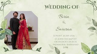 BIRIN \u0026 SWARNA || WEDDING || SHABEERZYED PHOTOGRAPHY