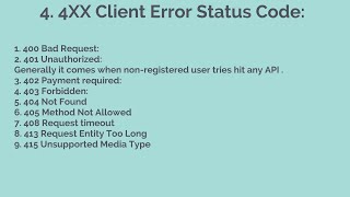 4. 4XX Client Error Status Code