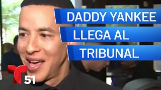 Momento cuando Daddy Yankee llega al tribunal por demanda contra esposa