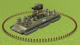 イカれたソ連戦車と強化シャイガイ100体を戦わせてみた！【GMOD ゆっくり実況】