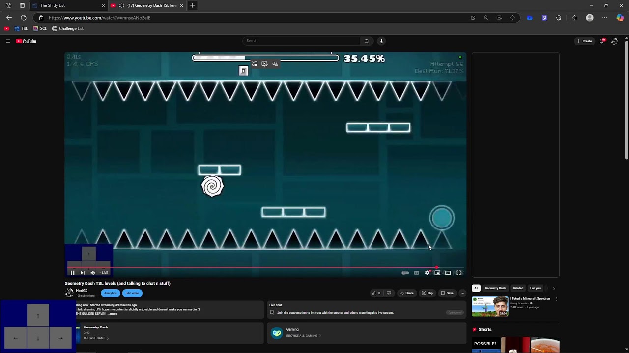 Geometry Dash Tsl Levels And Talking To Chat N Stuff Youtube