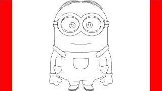 How to draw Bob minion - Step by Step Drawing
