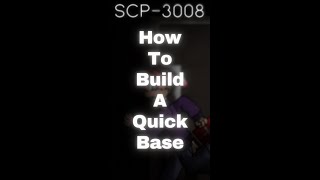 How To Build A Quick Base || SCP-3008 || Roblox || #shorts