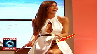 Sexy Italian News Presenter Barbara Francesca Ovieni Suffers Wardrobe Malfunction On live TV!