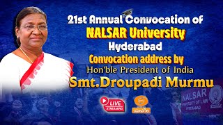 🔴LIVE : 21st Annual Convocation of #Nalsar University Hyderabad , Live from Nalsar University