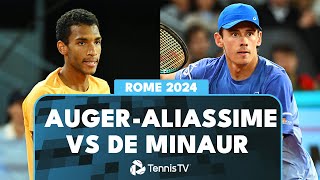 Three-Hour Battle! Felix Auger-Aliassime vs Alex De Minaur Highlights | Rome 202