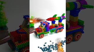 DIY - Missile Launch Truck with Magnetic Balls #shorts