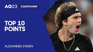 Alexander Zverev | Top 10 Points | Australian Open 2023