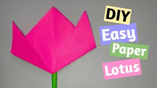 DIY paper lotus / origami lotus flower / paper craft / Easy lotus flower/ National flower craft idea