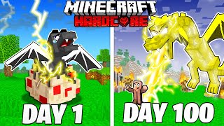 I Survived 100 Days as a LIGHTNING DRAGON in HARDCORE Minecraft