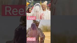 Kiara advani wedding reel v/s real❤️|ranjha| #shorts #sidkiara #ranjha #kiaraadvani #kartik #wedding