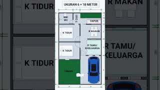 Rumah uk 6 × 10 meter #desainrumahminimalissederhana #rumahmurah #desainrummahsederhana