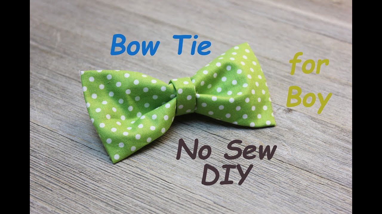 No Sew Diy Boy S Bowtie Easy Tutorial Youtube
