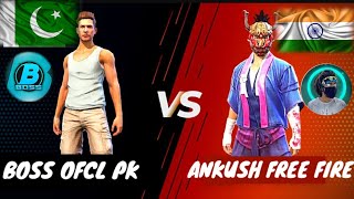 PAK 🇵🇰 VS INDIA 🇮🇳 || BOSS OFFICIAL PK VS @ANKUSHFF01 || INTENSE FIGHT 🥵||FREE FIRE ||7-0 FIGHT?