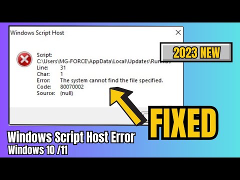 FIX "Windows Script Host Error" in Windows 11/10 (2023 Updated)