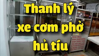 Thanh lý Tủ Kính Xe Đẩy bán bánh mỳ ,cơm phở,trà sữa.. tại Thủ Dầu Một Bình Dương