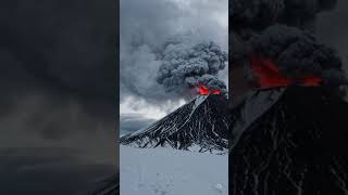 Snowy Lava #volcanic #volcano #fire #nature #lava #travel #landscape #volcanoes #ai