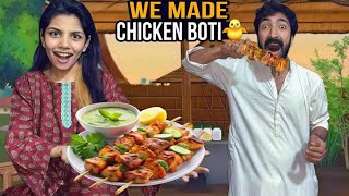 WE MADE CHICKEN BOTI🤤🍗!  Sara Khana Bany sy phly Gir Gaya😥