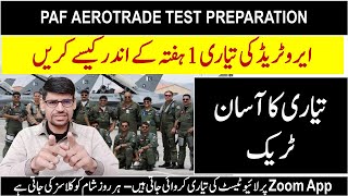 PAF Jobs 2025 - PAF Test Preparation - PAF online registration - Aerotrade Test Preparation 2025