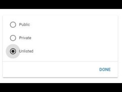 How To Make A Video Unlisted/Private On YouTube Studio Beta - YouTube