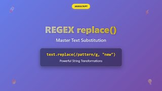 JavaScript Regex: Master the replace() Method for Text Transformation ✨