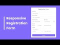 How to Create Responsive Registration Form in HTML & CSS