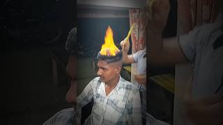 🔥🔥🔥stylish fire cutting 😱 #youtubeshorts #youtube #hair #video #vairal #trending #fire #fireworks 🔥