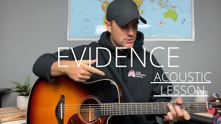 Josh Baldwin || Evidence || Acoustic Guitar Lesson/Tutorial [EASY]