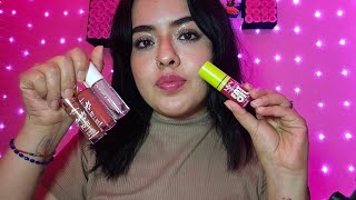 ASMR SUSURROS +PROBANDO TODOS MIS GLOSS 😵‍💫 ASMR LIPGLOSS APPLICATION 💄