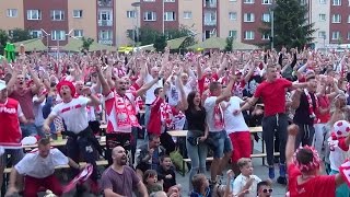 EURO 2016: Polska-Portugalia. Bramka Roberta Lewandowskiego. Strefa Kibica Koszalin