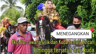 Menegangkan aksi rebana cilik dan kuda lincah hingga jatuh dari kuda