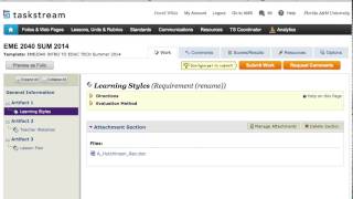 How to turn in a Taskstream Assignment