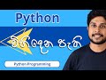 04. Python විහිදෙන විවිද පැති | Python Programming | Sinhala