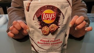 Lay's Sweet \u0026 Salty Chocolate Dipped Clusters Review! Are They Really Chips?